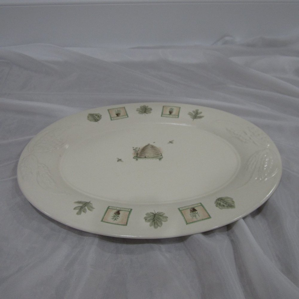 Pfaltzgraff Naturewood Large Oval Serving Platter Turkey